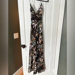 Flowy Maxi dress, side slits, lined